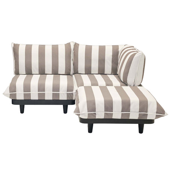 Paletti Modulaarinen Sohva 2-paikkainen Leposohvalla Stripe Cacao (Right)