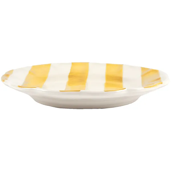 Stripe Tallerken 28 cm Gul