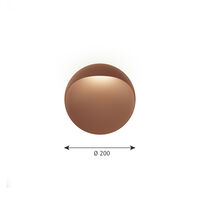 Flindt Vegglampe Ø200 LED 2700K Corten