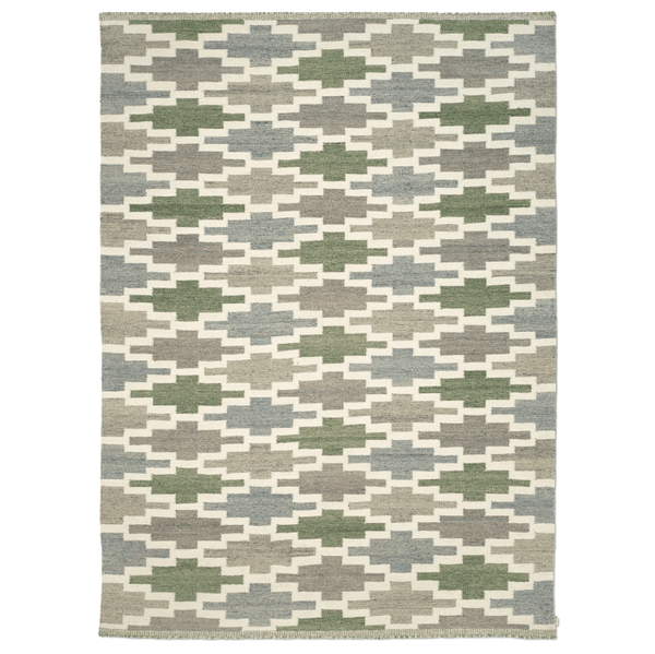 Korsnäs Villamatto 170x230 cm Sininen / Vihreä