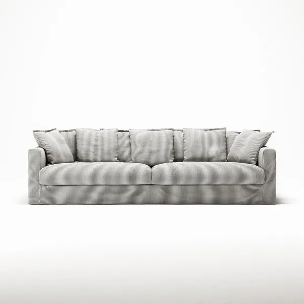 Betræk Til Le Grand Air 4-personers Sofa Hør Ash Stripe