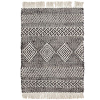 Ethnic Tæppe 60x90 cm Sort/Natur