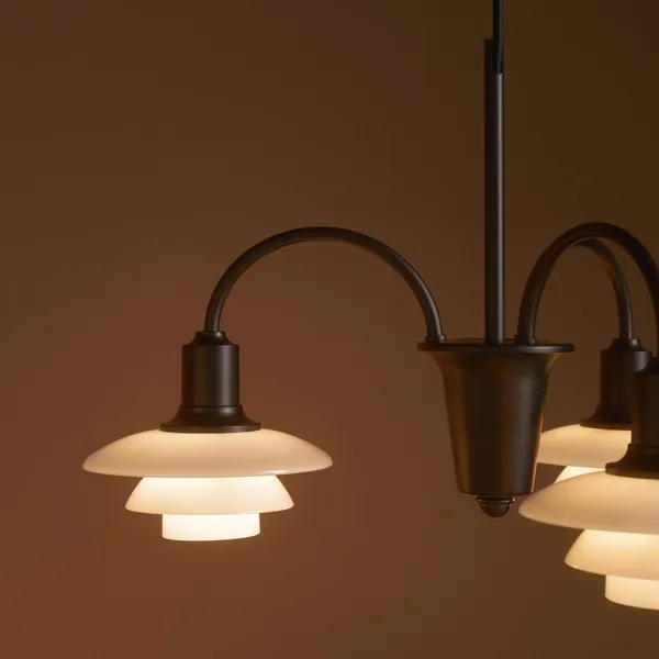 PH 1/1 Ljuskrona Med 3 Armar Centenary Edition Aged Brass / Dusty Terracotta