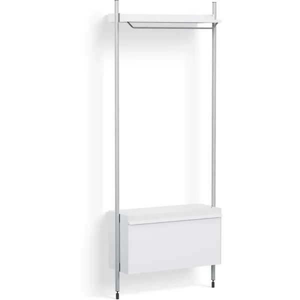 Pier System 1001 1 column PS White / Aluminium