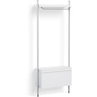 Pier System 1001 1 column PS White / Aluminium