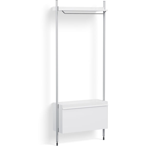 Pier System 1001 1 column PS White / Aluminium