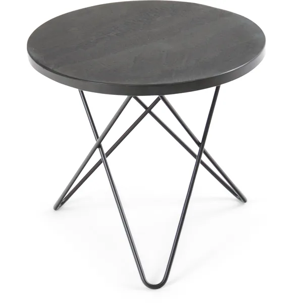 Mini O Sidebord Ø40 cm Rustique slate/Sort