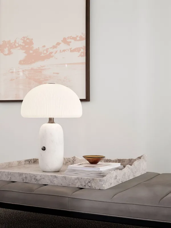592 Sculpture Table Lamp Ø36 cm White