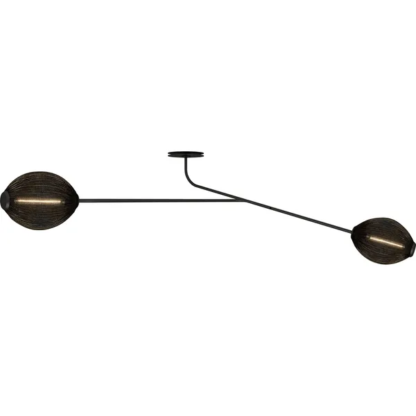 Satellite Vegg-/Taklampe Soft Black