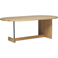 Koku Soffbord Ovalt H:42 cm Mattlackad Ek