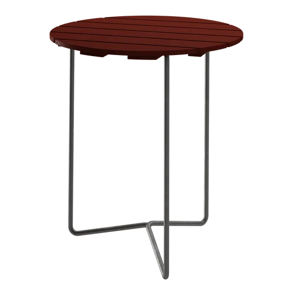 6B Bord Ø60 cm Mørkerød / Sort