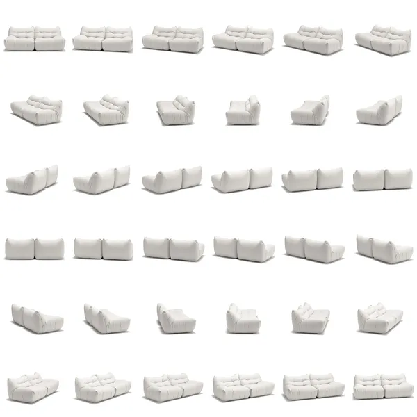 MONO 2-Personers Sofa Steam White