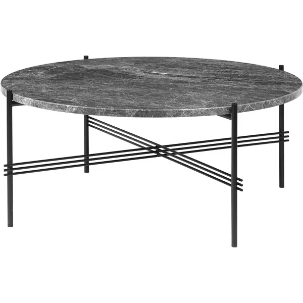 TS Sofabord 80 cm Sort / Gråt Emperadormarmor