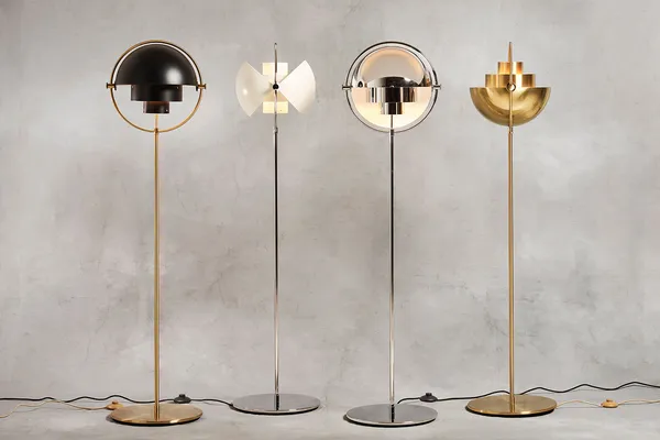 Multi-Lite Golvlampa Brass / Vit