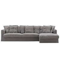 Stopning Til Le Grand Air 3-seter Sofa Bomull Divan Høyre Grå