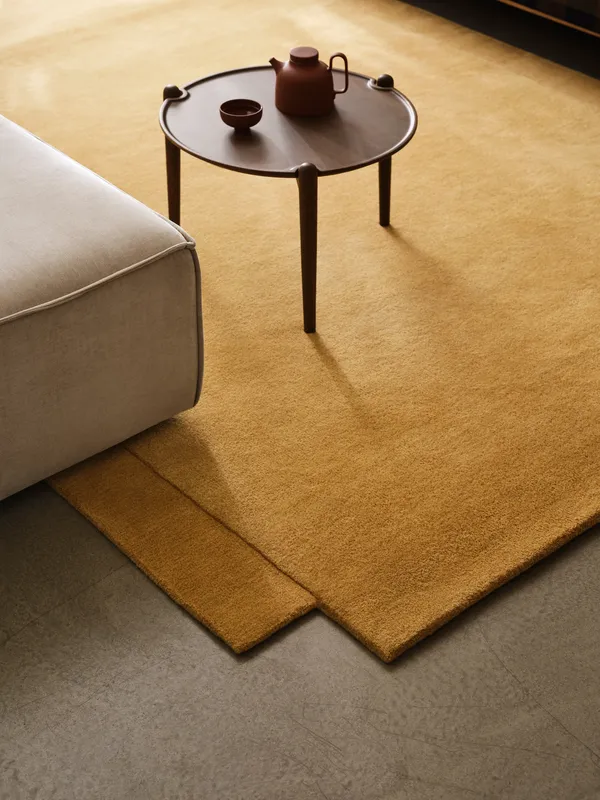Level Uldgulvtæppe 200x300 cm Yellow Ochre