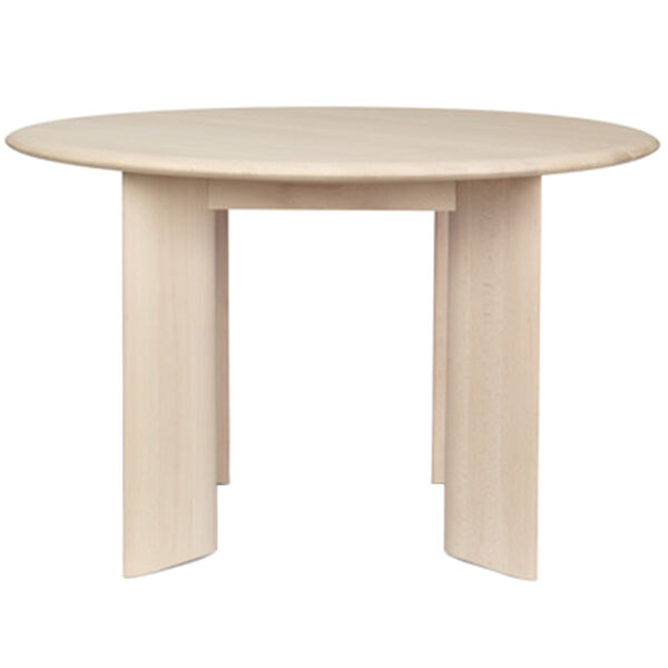 Bevel Bord Ø117 cm White Oiled Beech