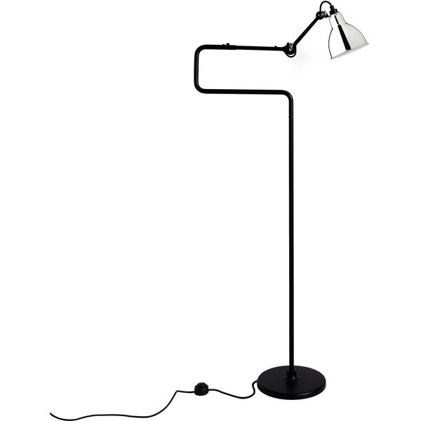 La Lampe Gras N°411 Gulvlampe Sort / Krom