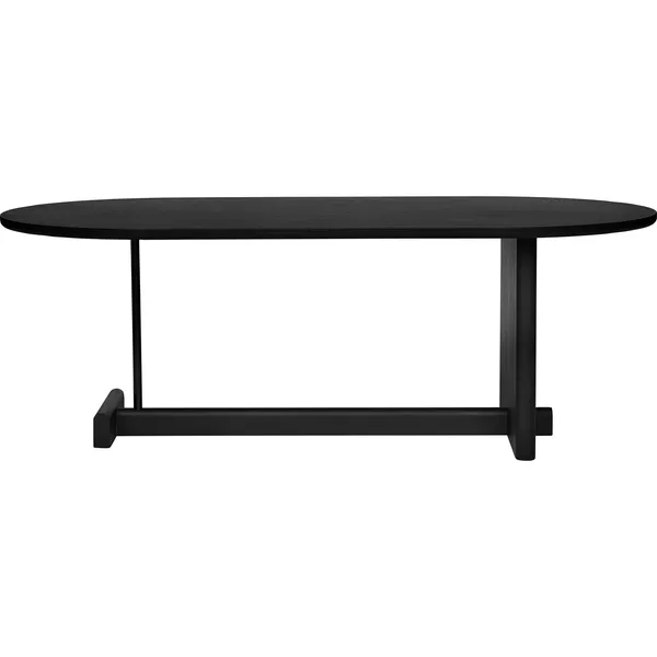 Koku Sofabord Ovalt H:42 cm Sortbejdset Egetræ