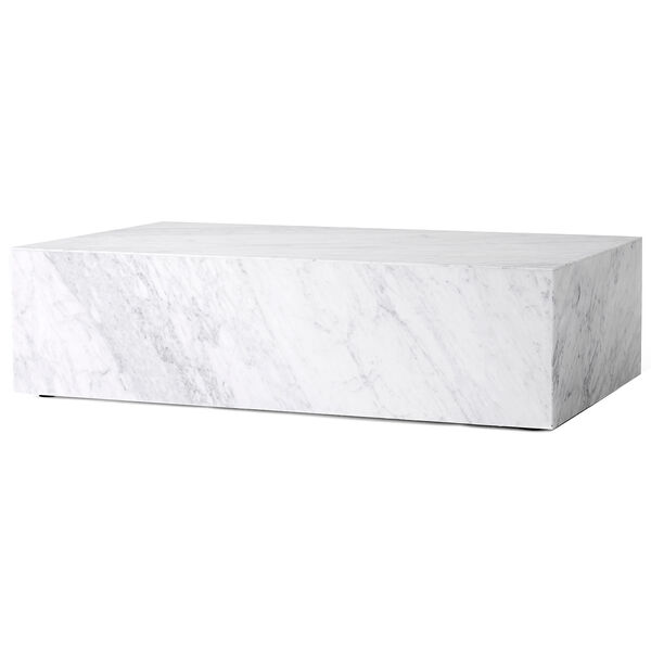 Plinth Low Sofabord 100x60 cm Carrara Marmor