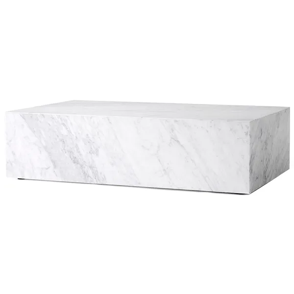 Plinth Low Sofabord 100x60 cm Carrara Marmor