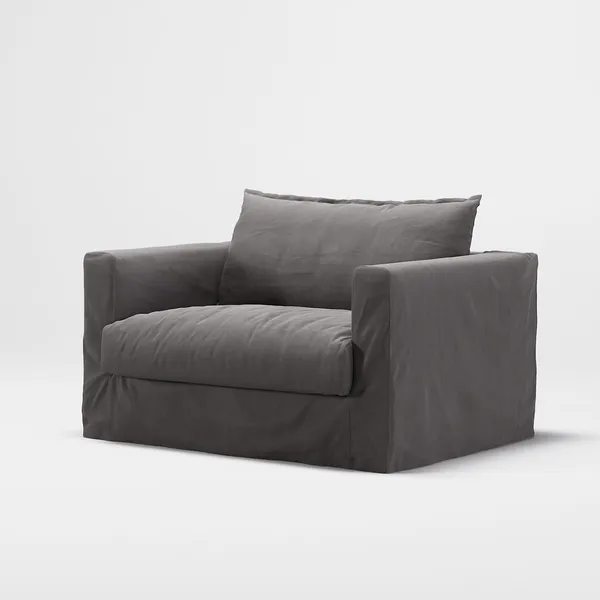 Le Grand Air Nou Love Seat-Sohva Puuvilla Harmaa