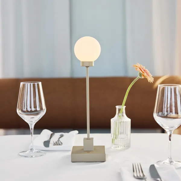 Snowball Transportabel Lampe Grey Beige