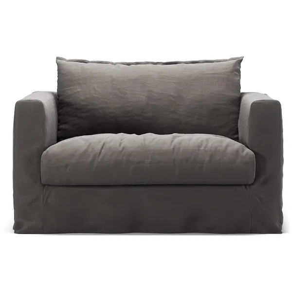 Verhoilu Le Grand Air Nou Love Seat-sohvalle Pellava Smokey Granite
