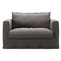 Verhoilu Le Grand Air Nou Love Seat-sohvalle Pellava Smokey Granite