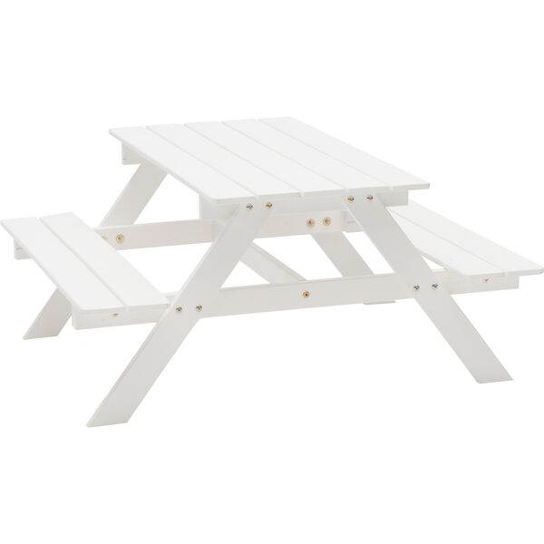 Picnic Mini Piknikbord 48x90 cm Hvit