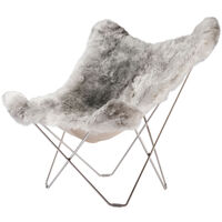 Iceland Mariposa Butterfly Stol Shorn Grey/Chrome