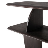 Geometric Boghylde Sortbejdset Teak