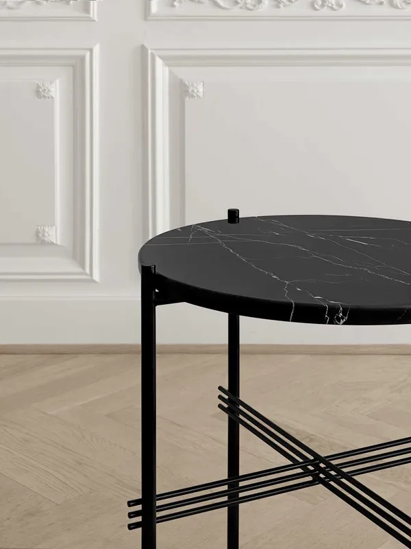 TS Sidebord 40 cm Svart / Svart Marquinamarmor