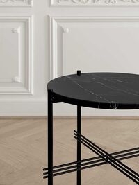 TS Sidebord 40 cm Svart / Svart Marquinamarmor