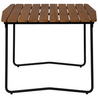 B31 Bord 84x92 cm Obehandlad Teak / Svart