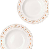 Saloon Dyb Tallerken 23 cm 2-pak Hvid