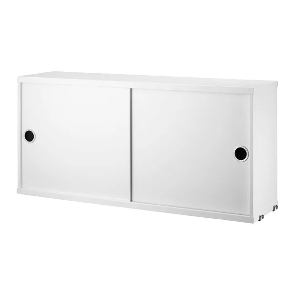 String Skap med Skyvedører 20x78 cm Hvit