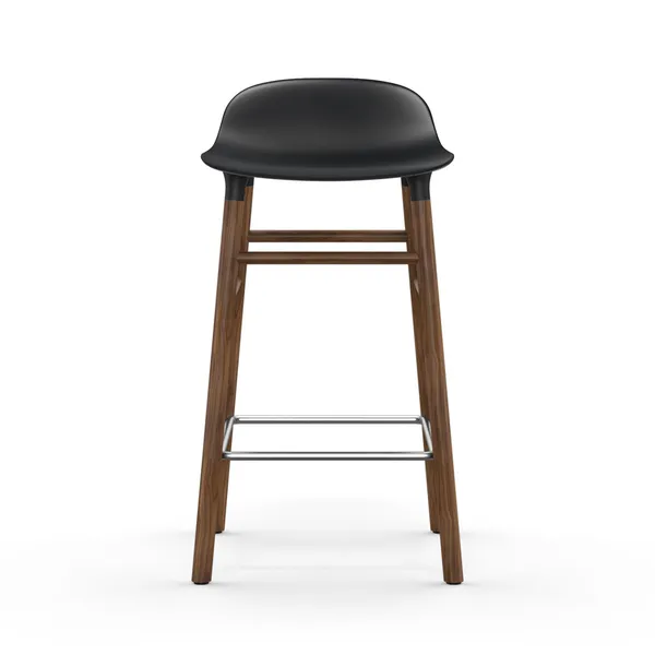 Form Barstol 65 cm Sort/Valnøtt
