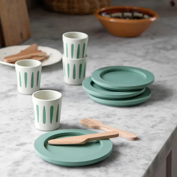 Servicesæt / Legetøjssæt Sage Green