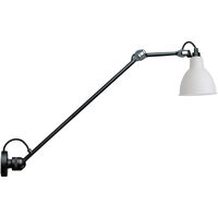 Lampe Gras N°304 Væglampe L60 Sort / Matteret Glas