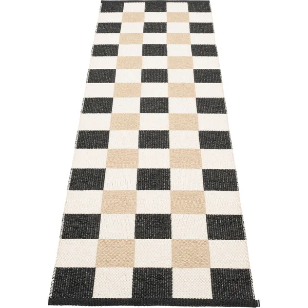 Pix Tæppe Sort / Vanilje / Beige 70x240 cm