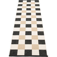 Pix Tæppe Sort / Vanilje / Beige 70x240 cm