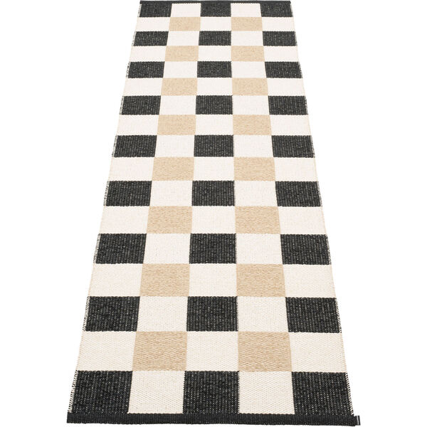 Pix Tæppe Sort / Vanilje / Beige 70x240 cm