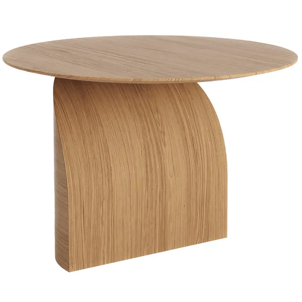 Savoa Sidobord Ø54 cm Naturlig Ek