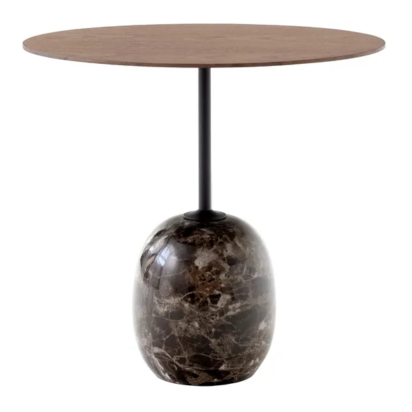 Lato LN9 Bord Oval Lackerad Valnöt / Emparador Marble
