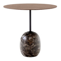 Lato LN9 Bord Oval Lackerad Valnöt / Emparador Marble