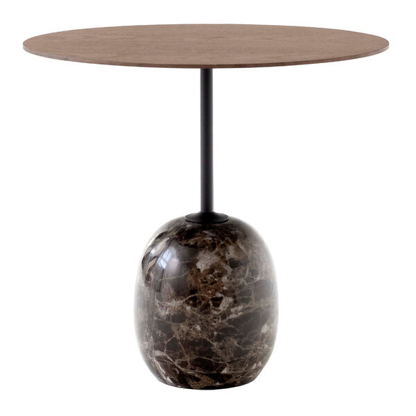Lato LN9 Bord Oval Lakeret Valnød / Emparador Marble