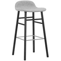 Form Barstol 75 cm Grå / Svart Eik