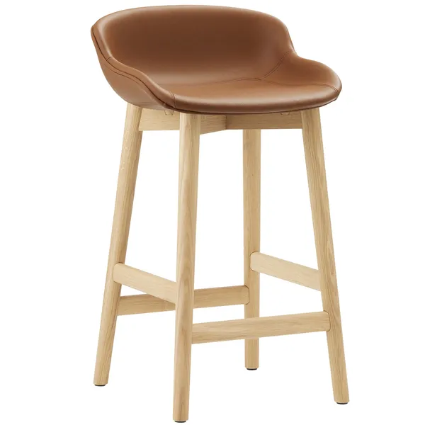 Hyg Barstol 65 cm Brandy Skinn / Eik
