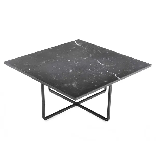 Ninety Soffbord 80 cm Svart Underrede Svart Marmor